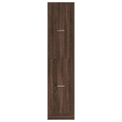 Apotekerskab 40×41×174,5 cm - konstrueret træ, brun egetræsfarve