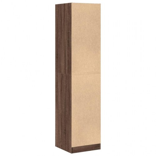Apotekerskab 40×41×174,5 cm - konstrueret træ, brun egetræsfarve