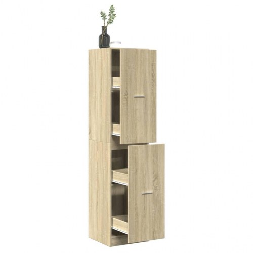 Apotekerskab 40×41×174,5 cm i konstrueret træ - sonoma-eg