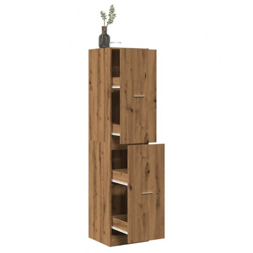 Apotekerskab 40×41×174,5 cm i konstrueret træ - egetræsfarve
