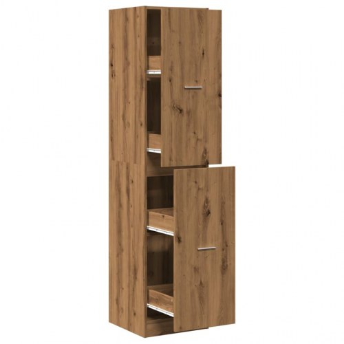 Apotekerskab 40×41×174,5 cm i konstrueret træ - egetræsfarve