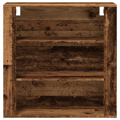 Vægskab 80x33x80 cm konstrueret træ gammelt træ-look