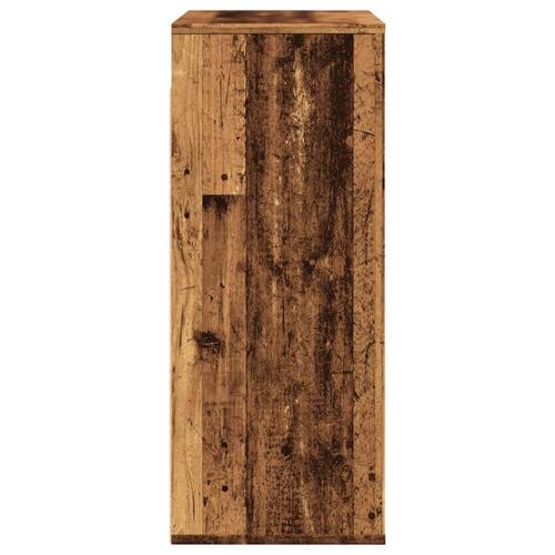 Vægskab 80x33x80 cm konstrueret træ gammelt træ-look