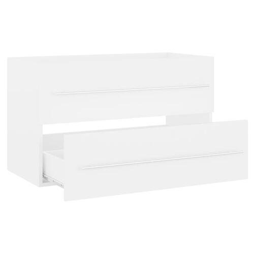 Skab til håndvask 80x38,5x48 cm konstrueret træ hvid
