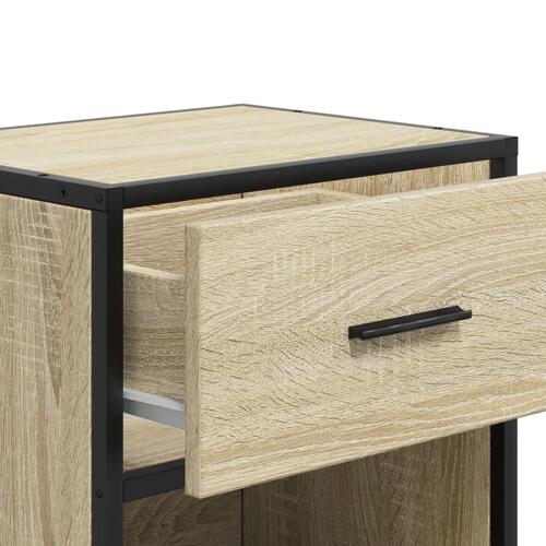 Sengebord 40x31x50 cm konstrueret træ sonoma-eg