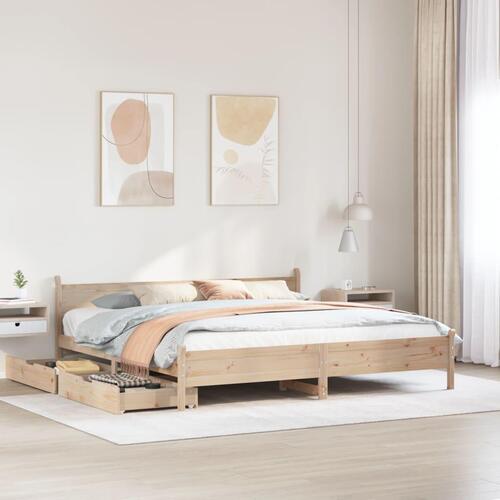 Sengeramme uden madras 180x200 cm massivt fyrretræ
