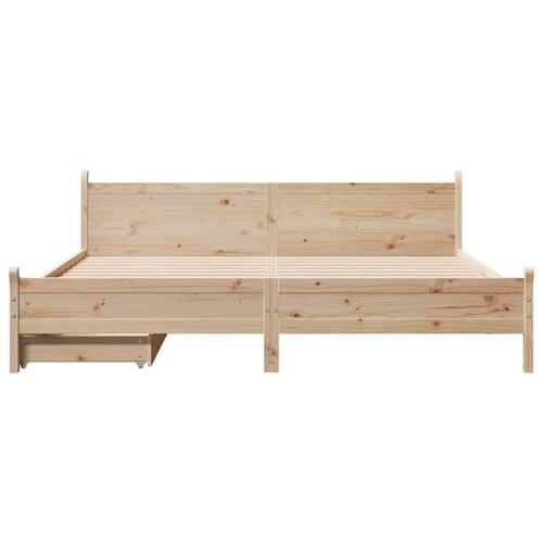 Sengeramme uden madras 180x200 cm massivt fyrretræ
