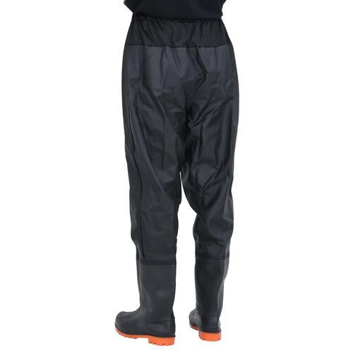 Waist waders med støvler str. 44 sort