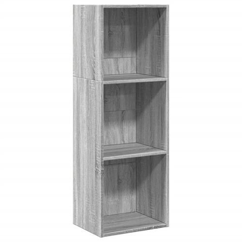 Bogreol 40x30x114 cm konstrueret træ grå sonoma-eg