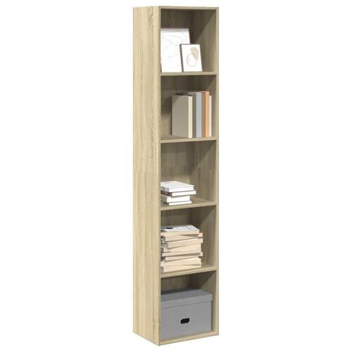 Bogreol 40x30x189 cm konstrueret træ sonoma-eg