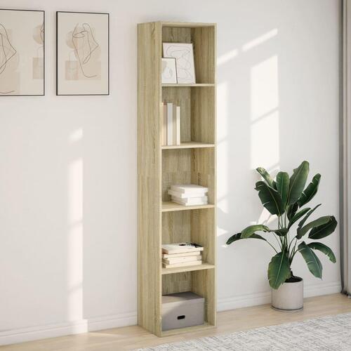 Bogreol 40x30x189 cm konstrueret træ sonoma-eg