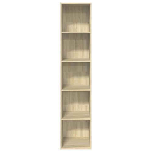 Bogreol 40x30x189 cm konstrueret træ sonoma-eg