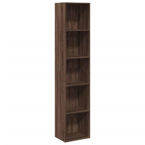 Bogreol 40x30x189 cm konstrueret træ brun egetræsfarve