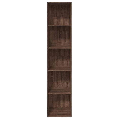 Bogreol 40x30x189 cm konstrueret træ brun egetræsfarve