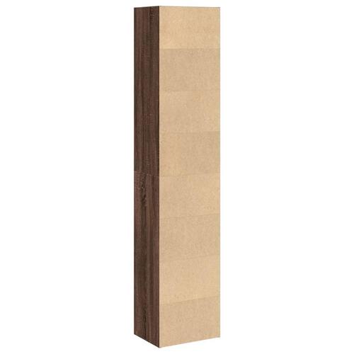 Bogreol 40x30x189 cm konstrueret træ brun egetræsfarve