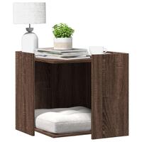 Toiletskjuler kattebakke 53x53x51 cm konstrueret træ brunt eg