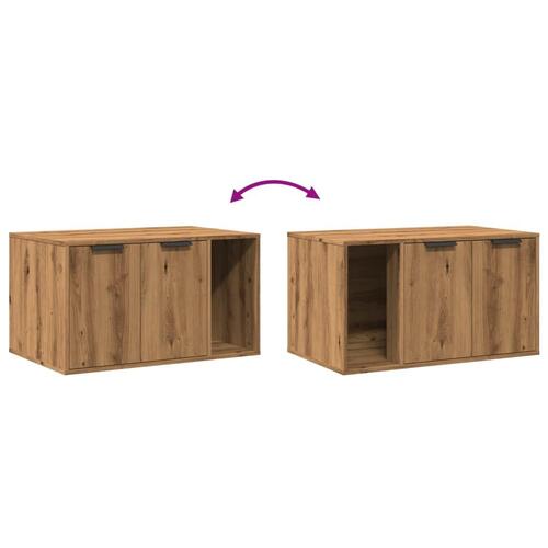 Toiletskjuler kattebakke 80x50x45 cm konstrueret træ kunsteg