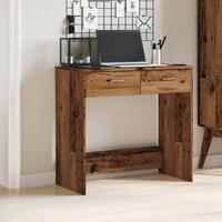Skrivebord 80x40x75 cm konstrueret træ antikt træ