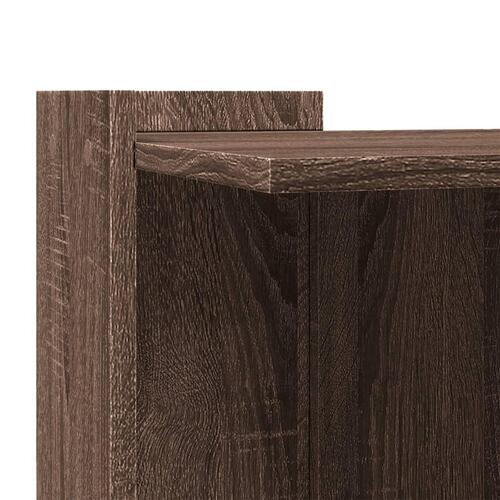 Toiletskjuler kattebakke 42x42x51 cm konstrueret træ brunt eg