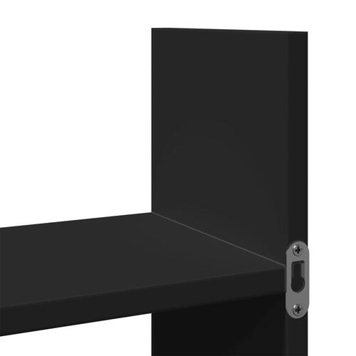 Vægskab 100x18x40 cm konstrueret træ sort