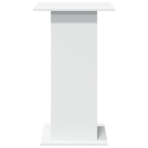 Barbord med opbevaring 60x60x102 cm konstrueret træ hvid