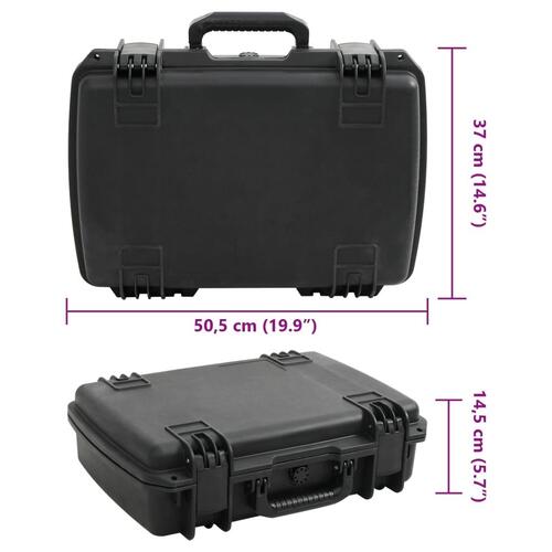 Transportabel flightcase 50,5x37x14,5 cm PP sort
