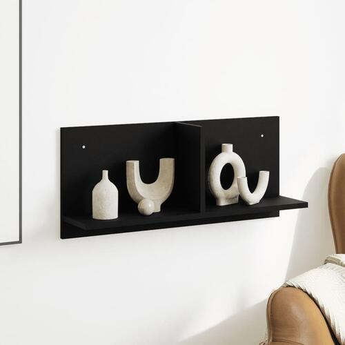 Vægskab 70x16,5x30 cm konstrueret træ sort