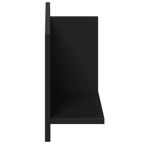 Vægskab 70x16,5x30 cm konstrueret træ sort