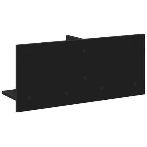 Vægskab 70x16,5x30 cm konstrueret træ sort