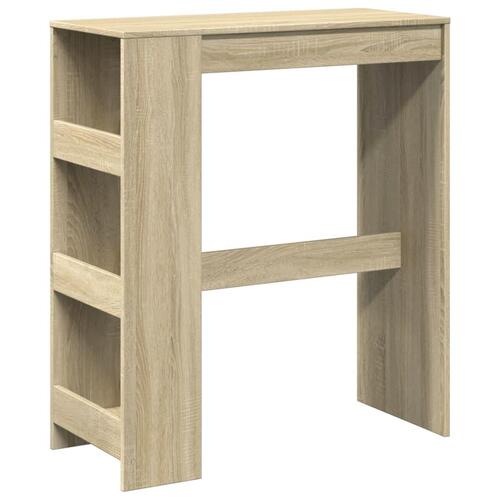 Barbord med stativer 90x40x103,5 cm konstrueret træ sonoma-eg