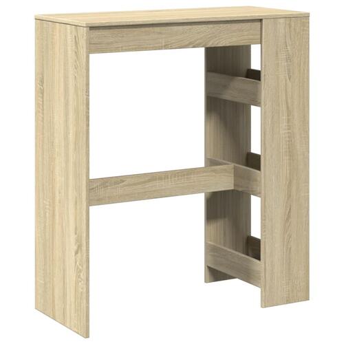 Barbord med stativer 90x40x103,5 cm konstrueret træ sonoma-eg