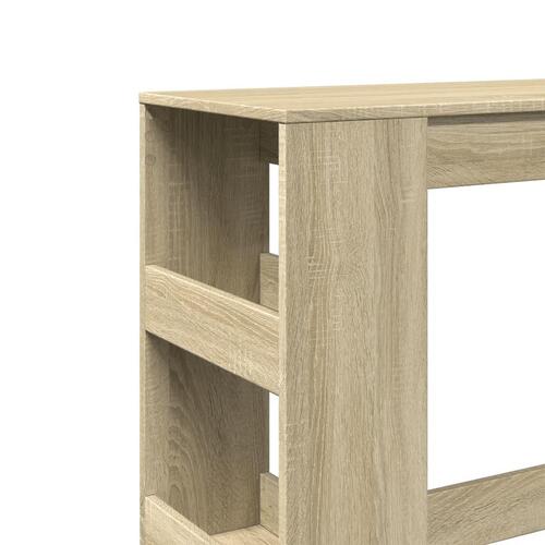 Barbord med stativer 90x40x103,5 cm konstrueret træ sonoma-eg