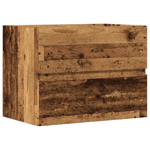 Badeværelsesskab 60x38,5x45 cm konstrueret træ antikt træ