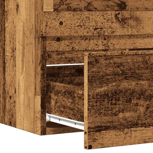 Badeværelsesskab 60x38,5x45 cm konstrueret træ antikt træ