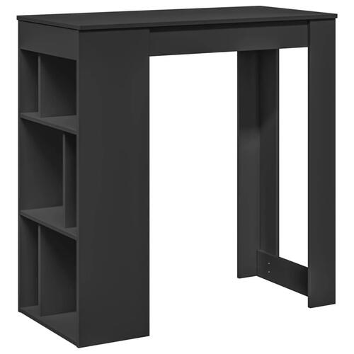 Barbord med stativer 102x50x103,5 cm konstrueret træ sort
