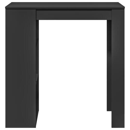 Barbord med stativer 102x50x103,5 cm konstrueret træ sort