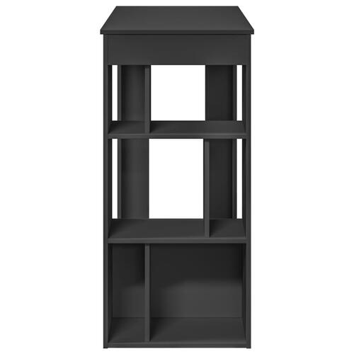 Barbord med stativer 102x50x103,5 cm konstrueret træ sort