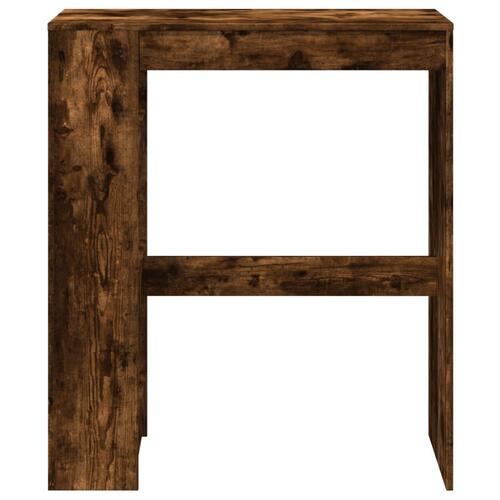 Barbord med stativer 90x40x103,5 cm konstrueret træ røget eg