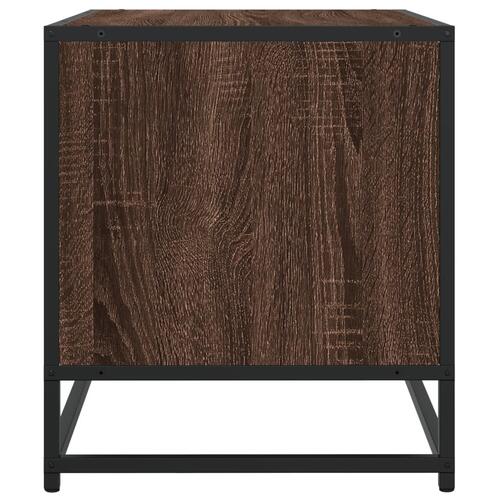 Tv-bord 120,5x40x46 cm konstrueret træ metal brun egetræsfarve