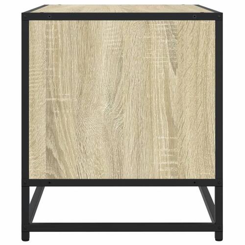 Tv-bord 91x40x46 cm konstrueret træ og metal sonoma-eg