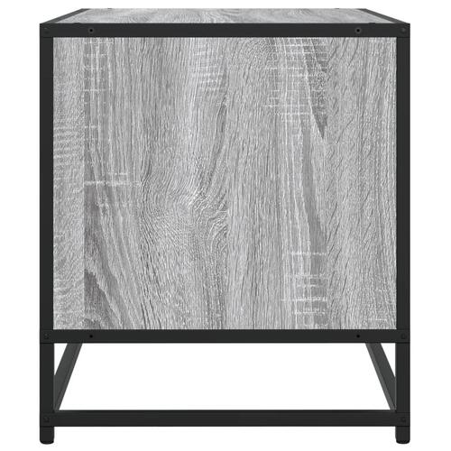 Tv-bord 91x40x46 cm konstrueret træ og metal grå sonoma-eg