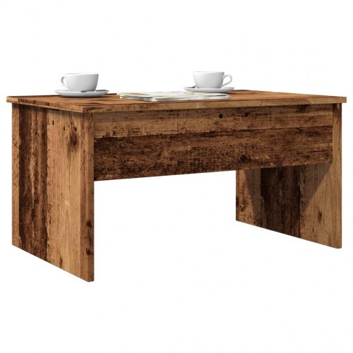 Sofabord med løftetop 80 × 50,5 × 41,5 cm - antikt trælook
