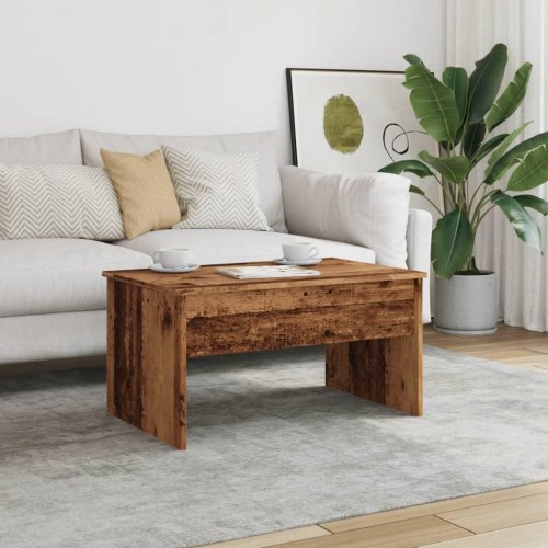 Sofabord med løftetop 80 × 50,5 × 41,5 cm - antikt trælook