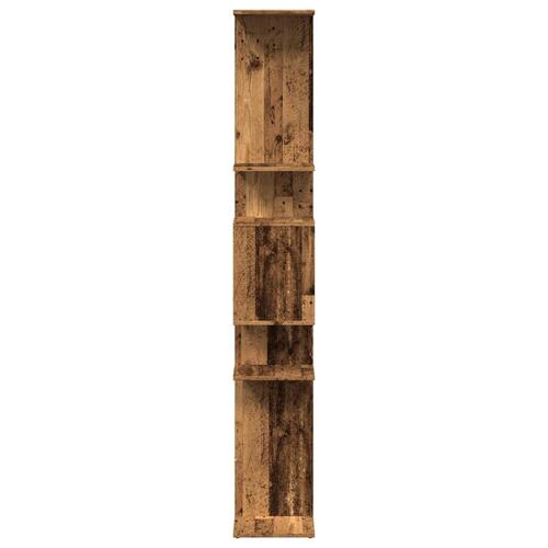 Bogreol 92x29x188 cm konstrueret træ røget egetræ