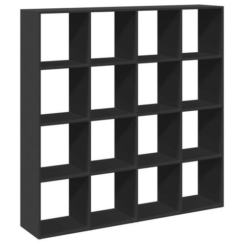 Bogskab 137,5x29x137,5 cm konstrueret træ sort