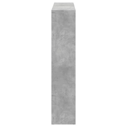 Bogskab 137,5x29x137,5 cm konstrueret træ betongrå
