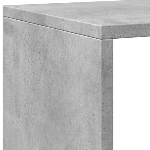 Bogskab 137,5x29x137,5 cm konstrueret træ betongrå