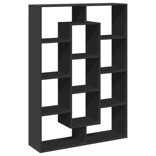 Bogskab 102x29x143 cm konstrueret træ sort