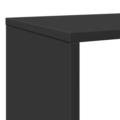 Bogskab 102x29x143 cm konstrueret træ sort
