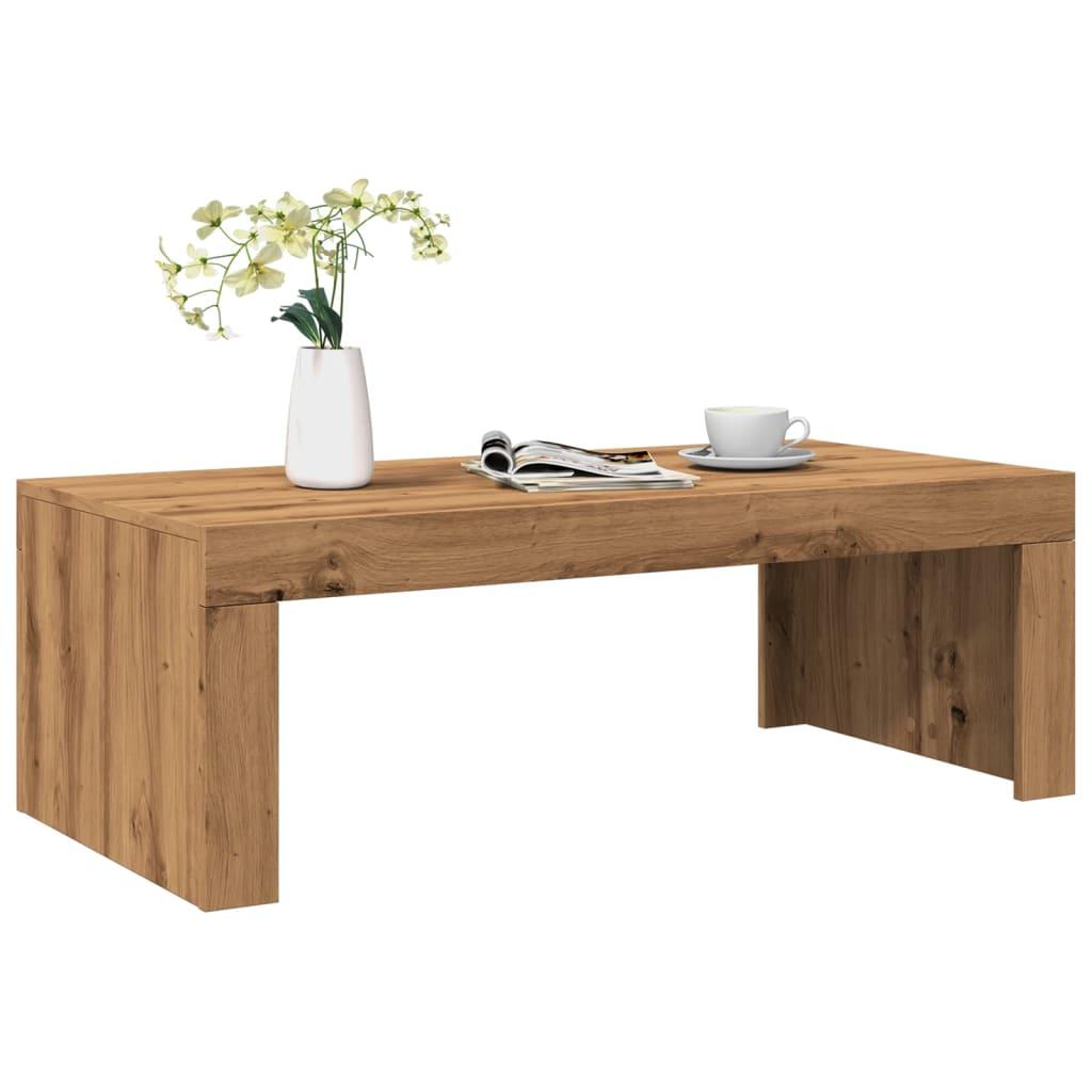 Sofabord 102x50x35 cm konstrueret træ kunsteg